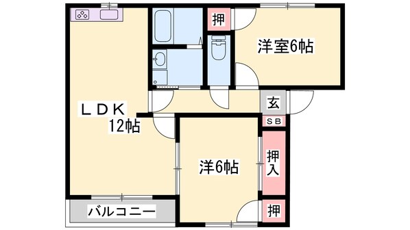 パストラル田寺東の物件間取画像